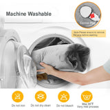 Fast Heating Electric Heating Pad for Neck and Shoulder and Back with 6 Heating Settings & 4 Timer, Large Size Heated Wrap with Auto Shut Off & Machine Washable (Silver Gray, 37x24 inch)
