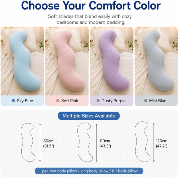 Body Pillow for Side Sleepers - Silk Rolla