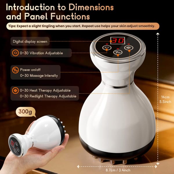 Cordless Body Sculpting Massager with Heat & Light Therapy