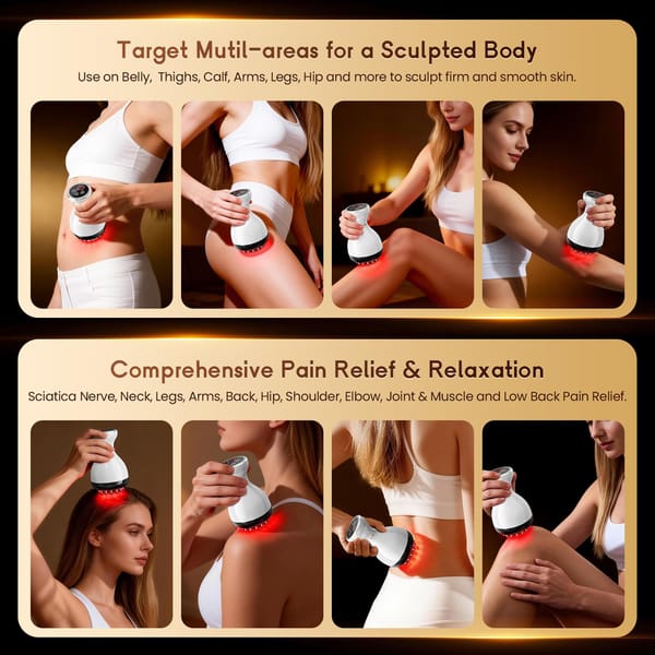 Cordless Body Sculpting Massager with Heat & Light Therapy