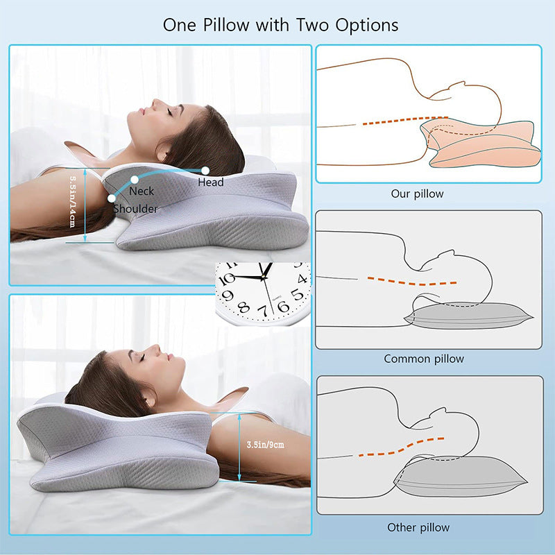 Contour Memory Foam Pillow for Neck & Shoulder Support