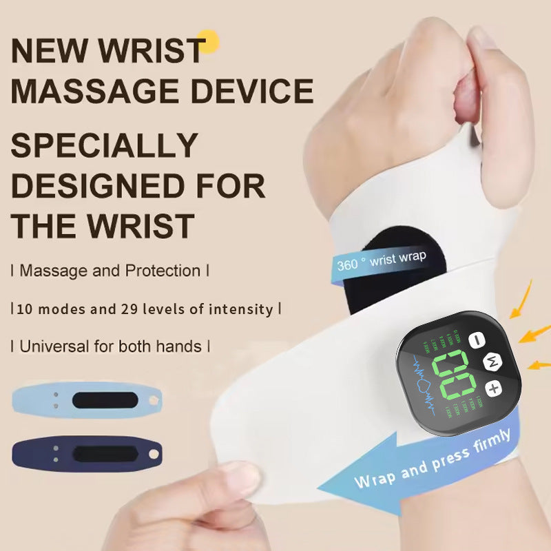 Rechargeable Heated Wrist Brace Massager with LED Display
