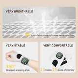 Rechargeable Heated Wrist Brace Massager with LED Display