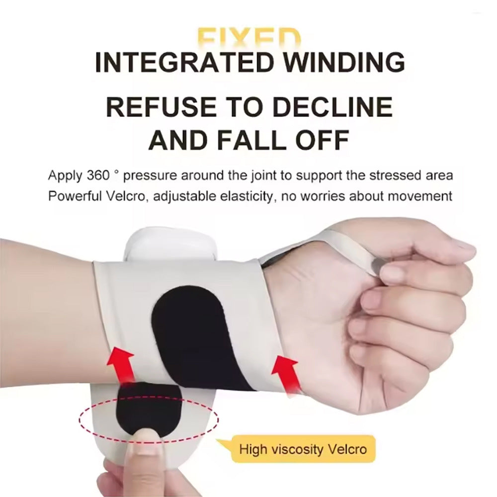 Rechargeable Heated Wrist Brace Massager with LED Display