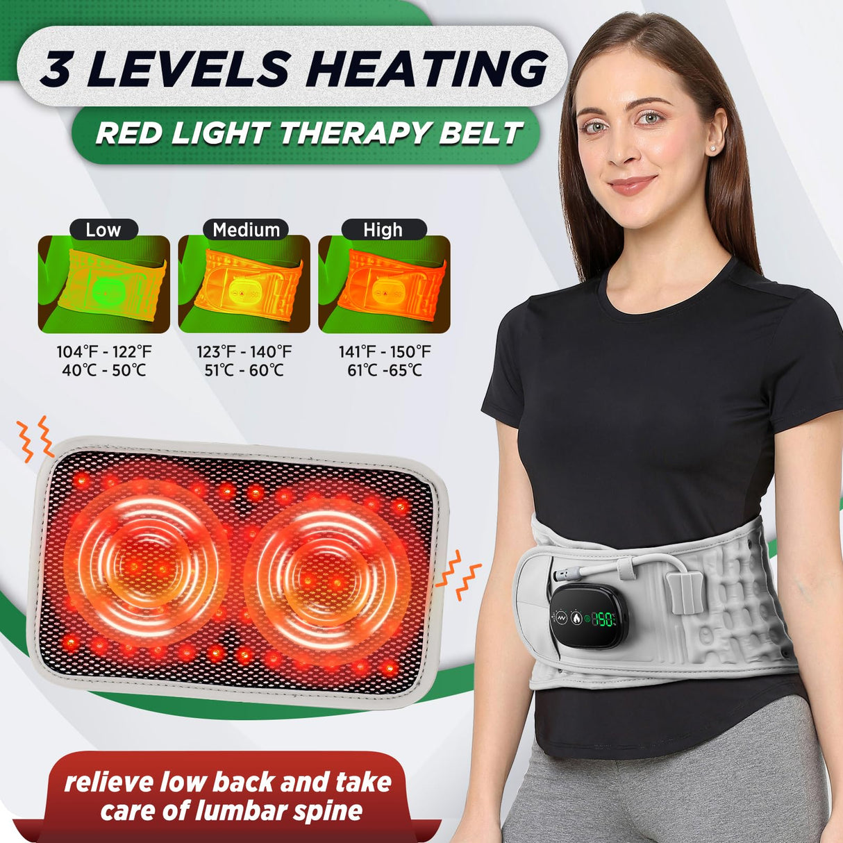 Cordless Inflatable Heated Waist Belt