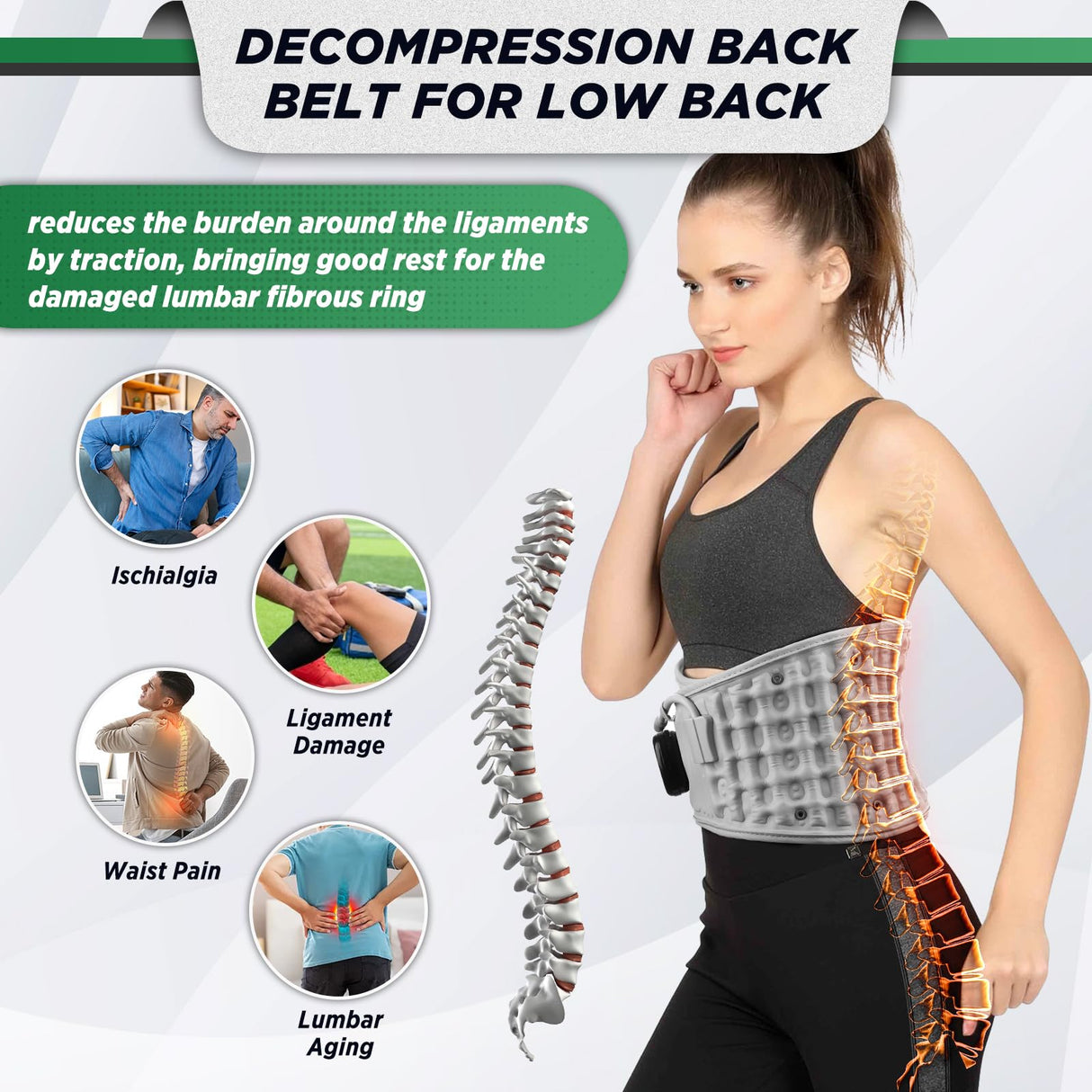 Cordless Inflatable Heated Waist Belt