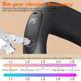 Portable Heated Fascia Ring Massager with 5-Speed Vibration