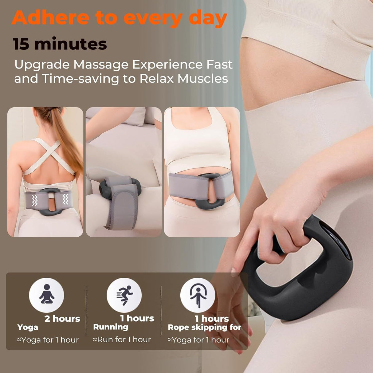 Portable Heated Fascia Ring Massager with 5-Speed Vibration