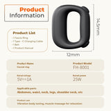 Portable Heated Fascia Ring Massager with 5-Speed Vibration