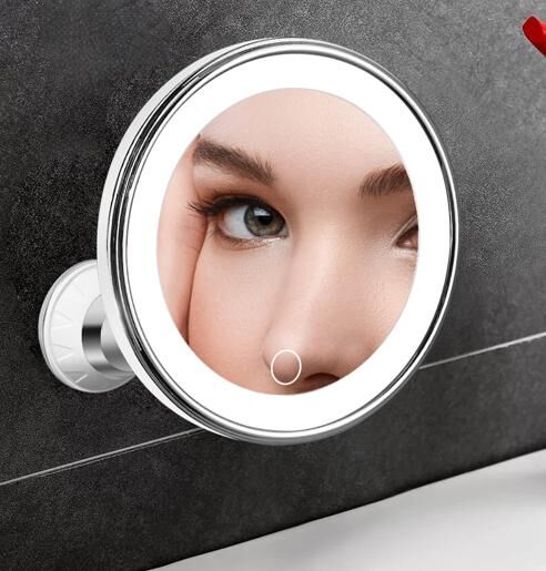 10X Magnifying Suction Cup LED Makeup Mirror