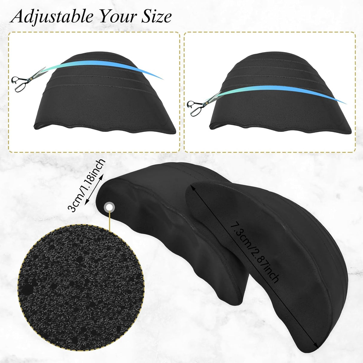 Shoe Filler Insert, Shoe Filler for Shoes Too Big, Toe Cushion Fillers Make Shoes Fit, Shoe Filler for Loose Shoe, Prevent Heel Sliping, One Size Fits Shoe Inserts for Women and Men (Blcak, 3 Pairs)