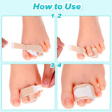 Finger Buddy Straps 10 PCS Tape Finger Wraps With Padded Hook Loop Thicken Pinky Splint Comfortable Fingers Fixation Strap for Injured Finger Support Knuckle Stabilizer (Beige)
