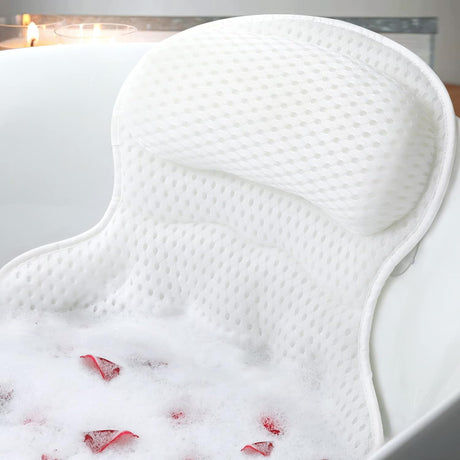 Bath Pillow for Neck & Back Support - Silk Rolla
