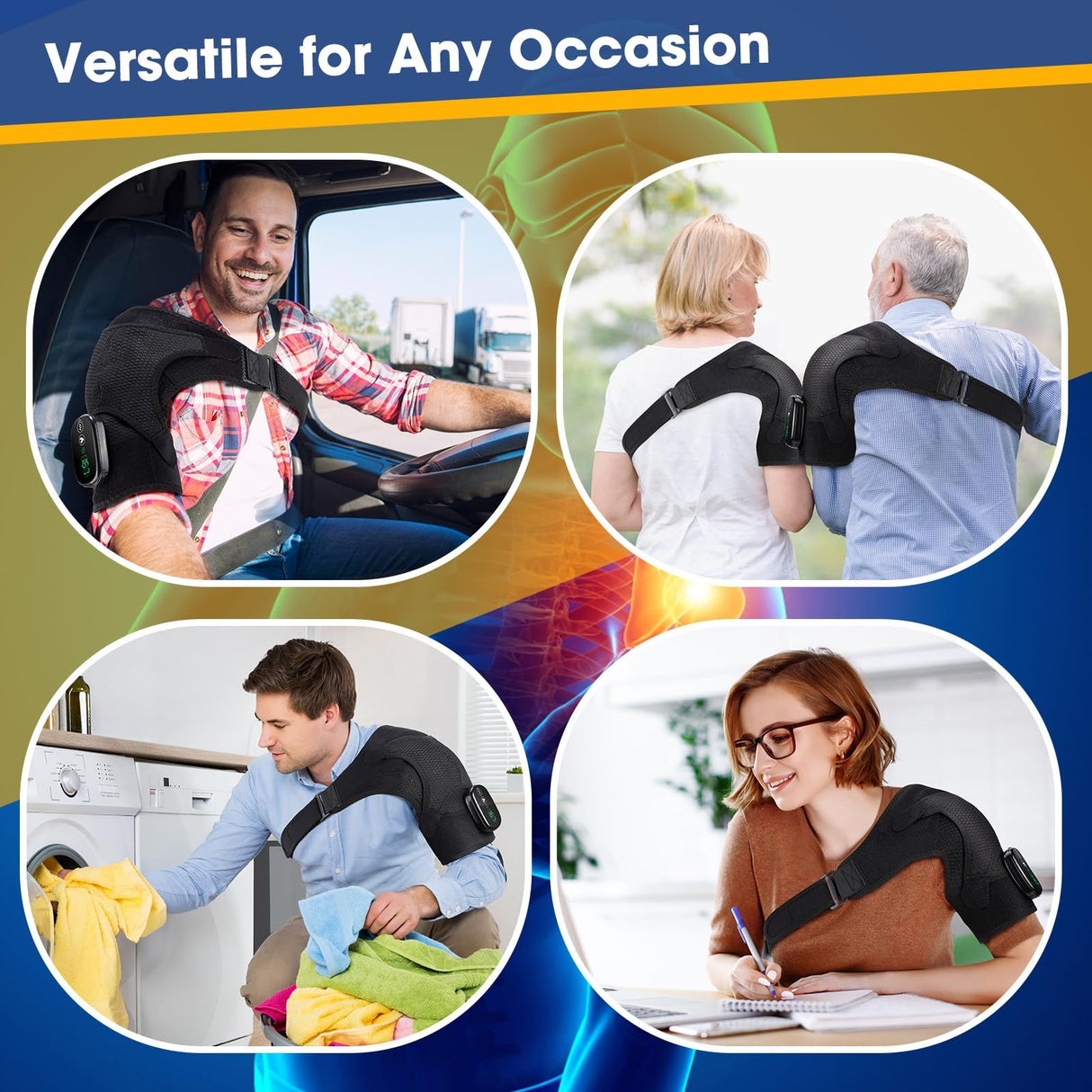 Cordless Heated Shoulder Massager Wrap