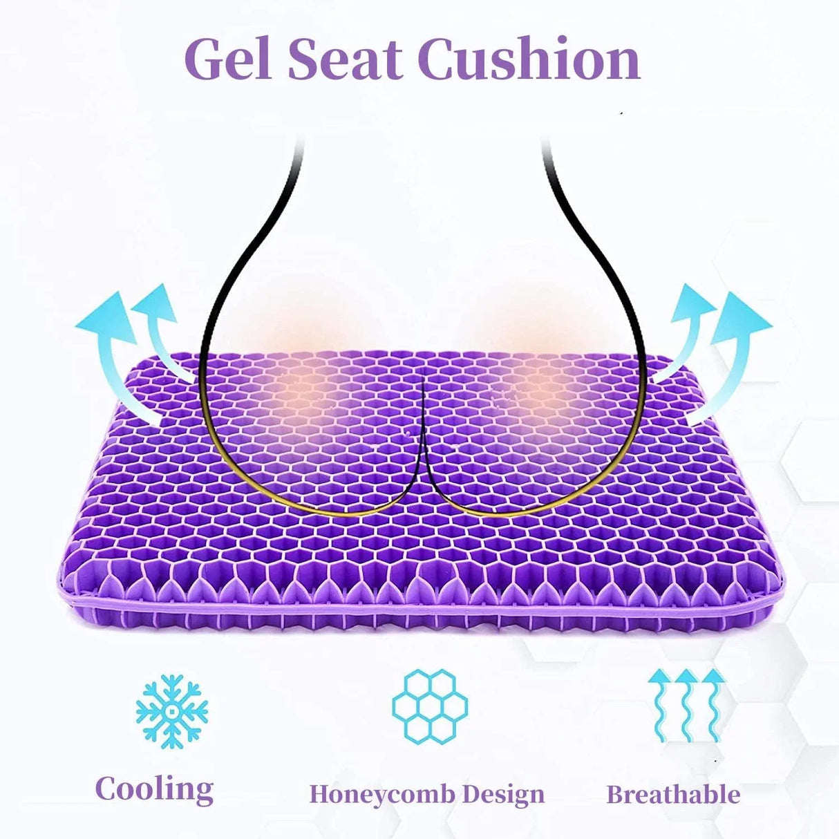 Honeycomb Gel Contour Seat Cushion