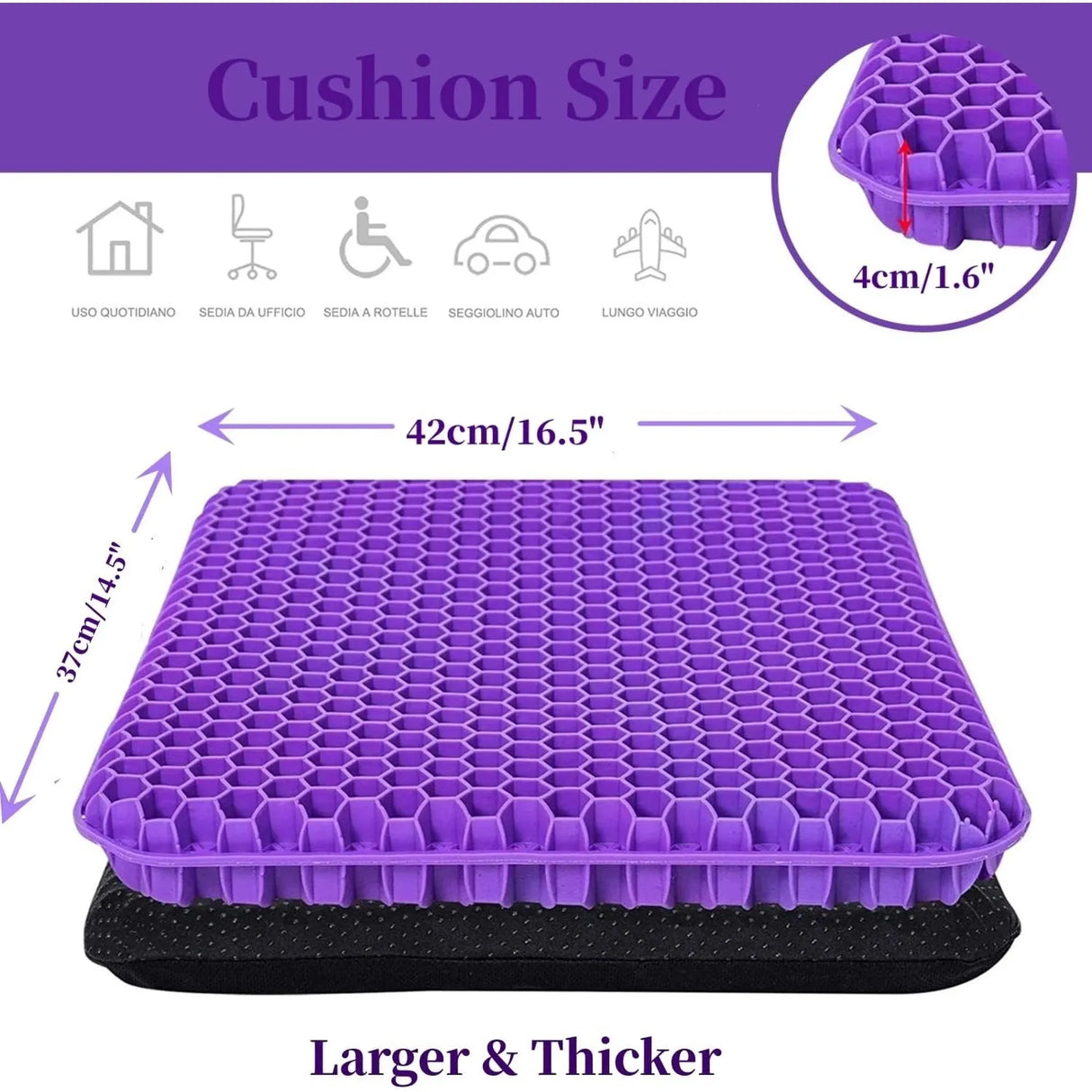 Honeycomb Gel Contour Seat Cushion