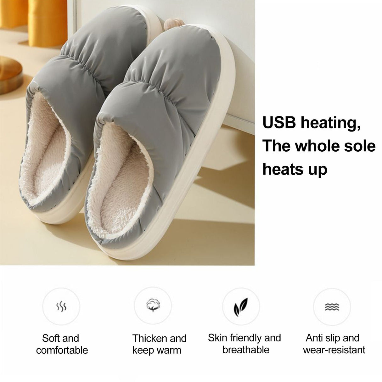 Rechargeable Heated Cloud Slippers