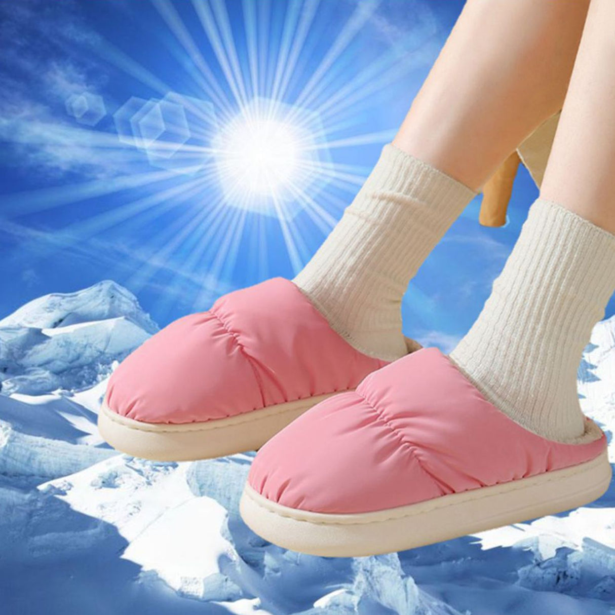 Rechargeable Heated Cloud Slippers