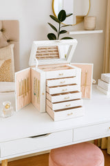 6-Tier Jewellery Box with Mirror & Lockable Lid