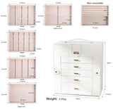 6-Tier Jewellery Box with Mirror & Lockable Lid