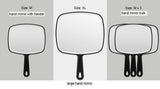 Extra Large Black Handheld Mirror with Handle