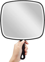 Extra Large Black Handheld Mirror with Handle