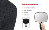 Extra Large Black Handheld Mirror with Handle