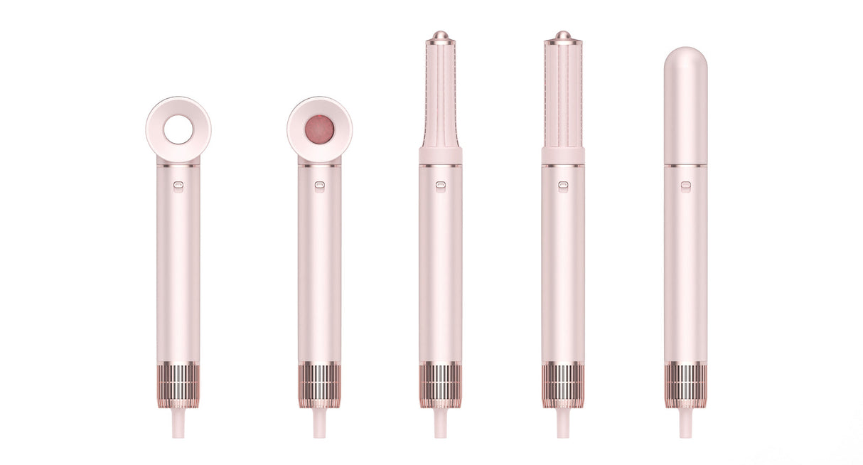 5-In-1 Professional Hair Styler, Straightening Brush, Curler & Dryer