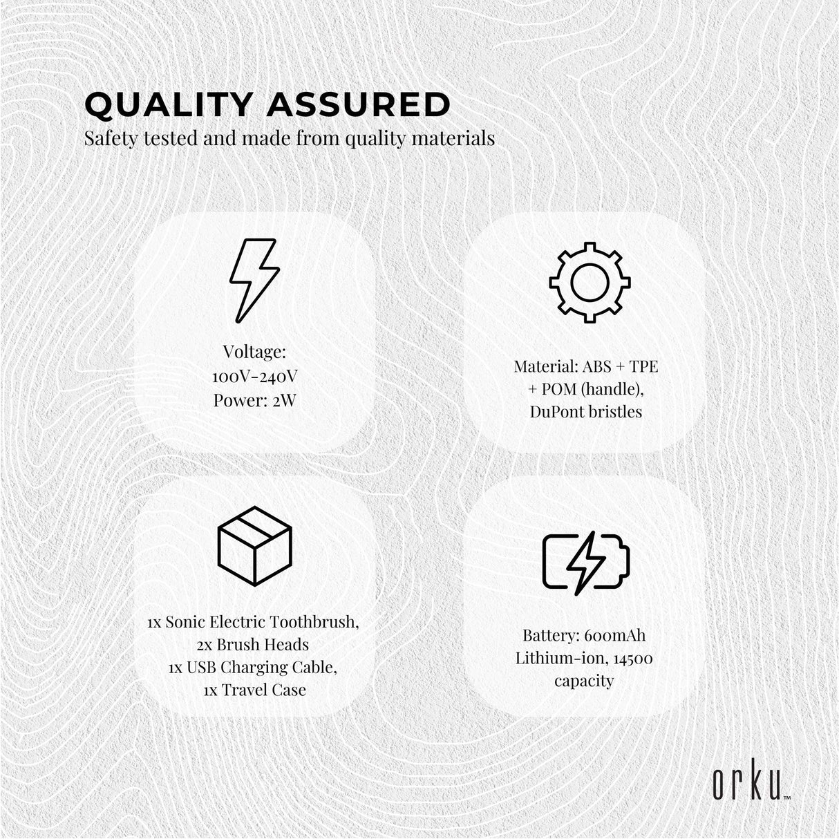 Sonic Electric Toothbrush White with Travel Case