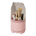 360° Rotating Makeup Brush Holder - Transparent Dust-Proof Cosmetic Storage Box - Silk Rolla