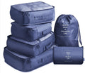 Waterproof Compression Packing Cubes Large Travel Luggage Organiser Storage 6 PCS - Silk Rolla