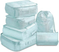 Waterproof Compression Packing Cubes Large Travel Luggage Organiser Storage 6 PCS - Silk Rolla