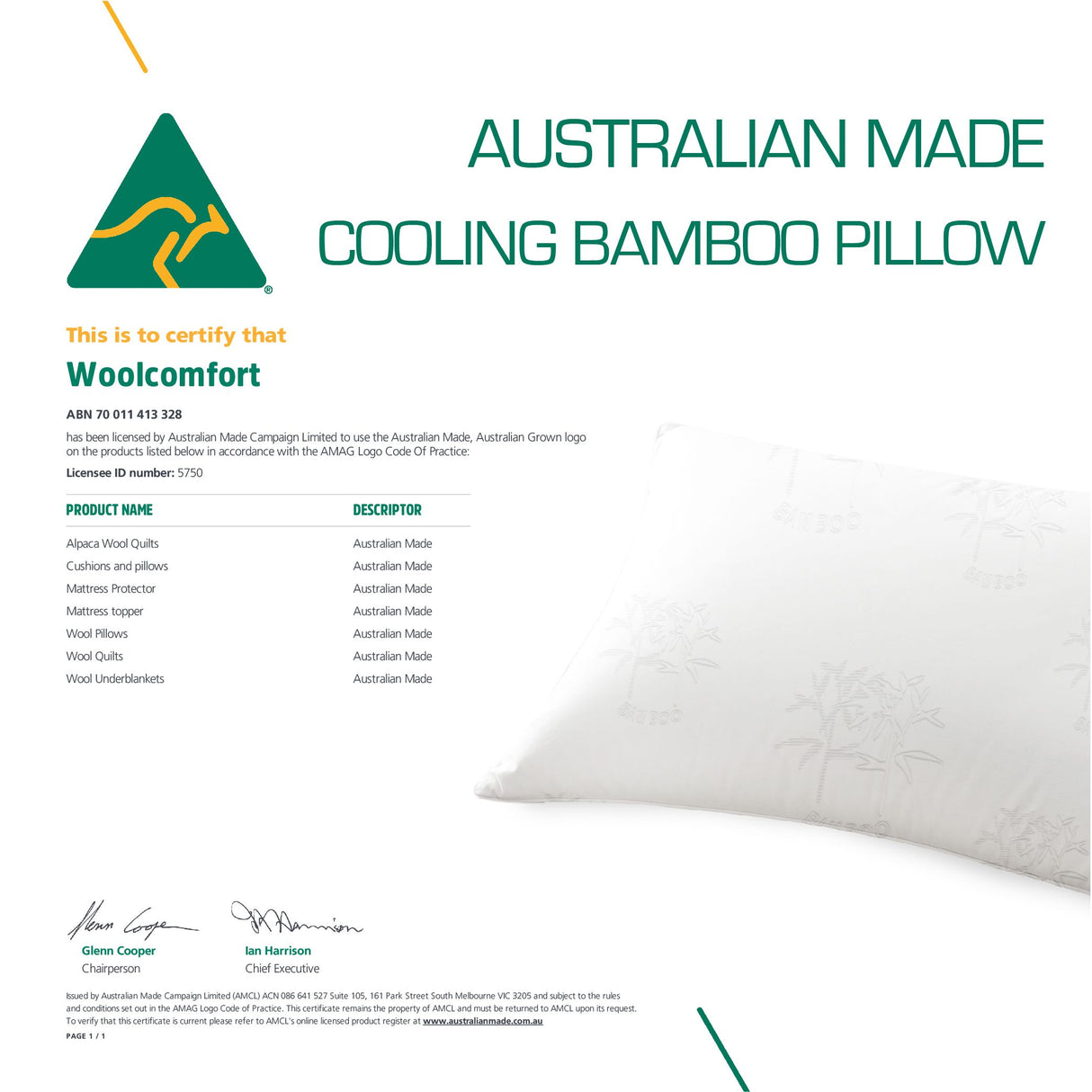 Luxor Bamboo Cooling Pillow