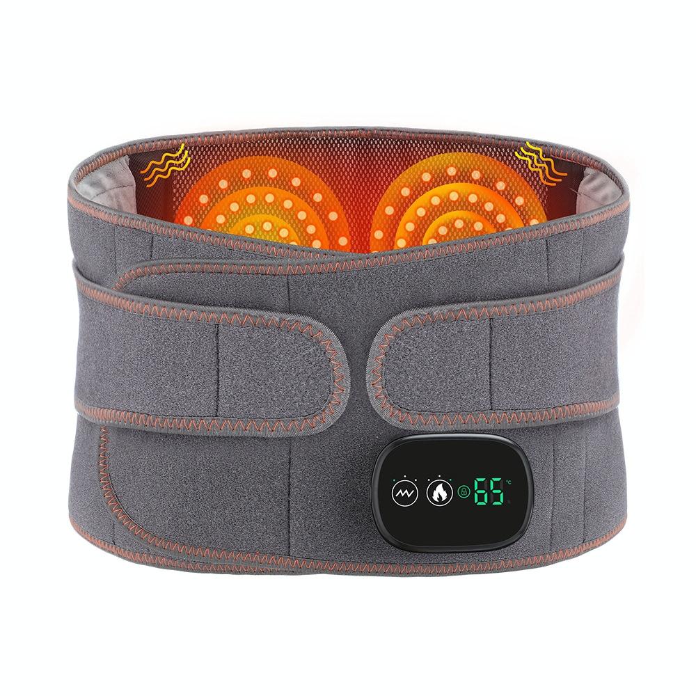 Heated Lumbar Massage Belt - Adjustable Back Wrap for Lower Back Pain Relief & Muscle Support