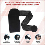 Adjustable Shoulder Support Brace with Compression Wrap