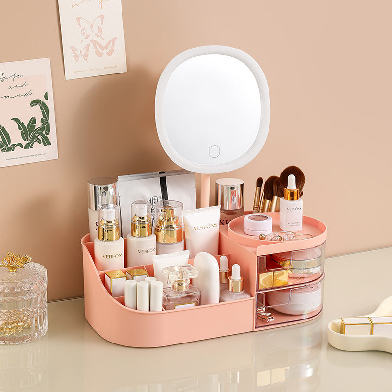 Cosmetics Oragniser for Makeup with LED Mirror
