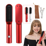 SILK ROLLA Wireless Ceramic Hair Straightener Brush
