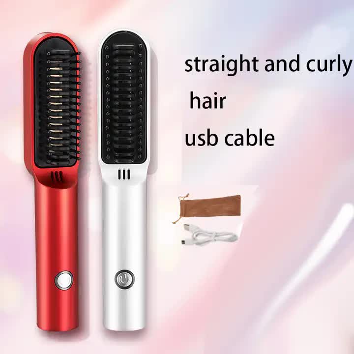 SILK ROLLA Wireless Ceramic Hair Straightener Brush