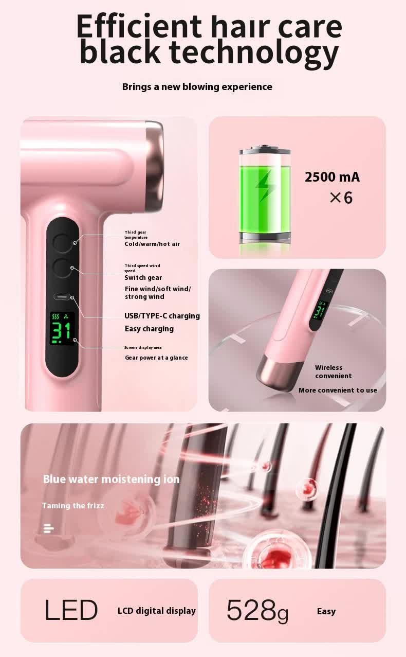 SILK ROLLA Cordless Hair Dryer