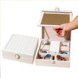 Quilted Multi-Layer Jewellery Box with Mirror - Silk Rolla