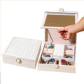 Quilted Multi-Layer Jewellery Box with Mirror - Silk Rolla