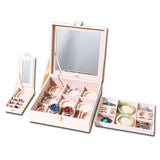 Quilted Multi-Layer Jewellery Box with Mirror