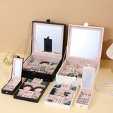 Quilted Multi-Layer Jewellery Box with Mirror