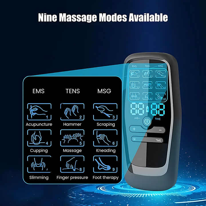 Dual EMS and TENS Massage Device
