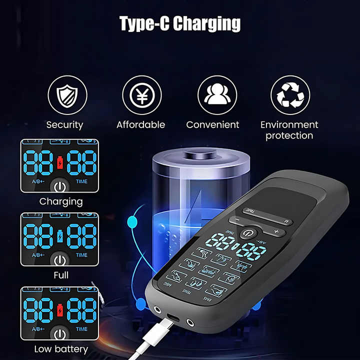 Dual EMS and TENS Massage Device