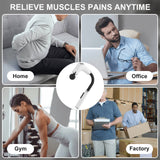 Long-Handle Percussion Massage Gun - Adjustable Speed Muscle Relief Massager with 4 Heads