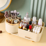 Rotating Makeup Organiser Box - Multi-Compartment Cosmetic Storage