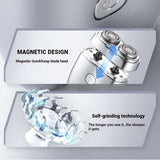 Portable Dual-Head Electric Shaver - Compact Rechargeable Razor for Men