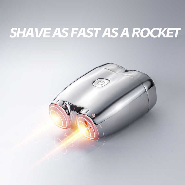 Portable Dual-Head Electric Shaver - Compact Rechargeable Razor for Men
