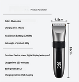 Cordless Electric Hair Clipper with LED Display
